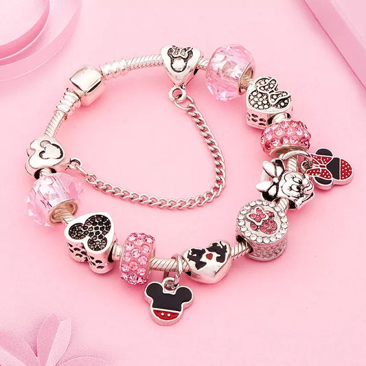 Crystal Bead Charm Bracelet