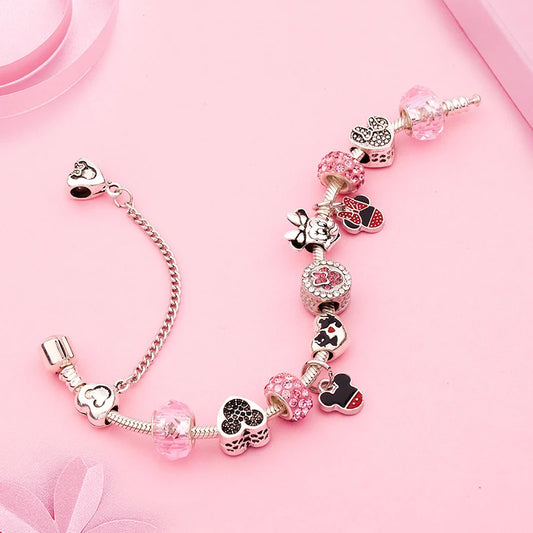 Crystal Bead Charm Bracelet