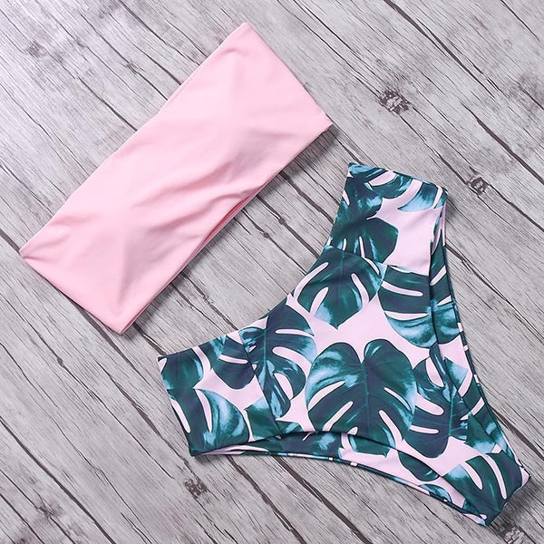 Bandeau High Waist Bathing Suit