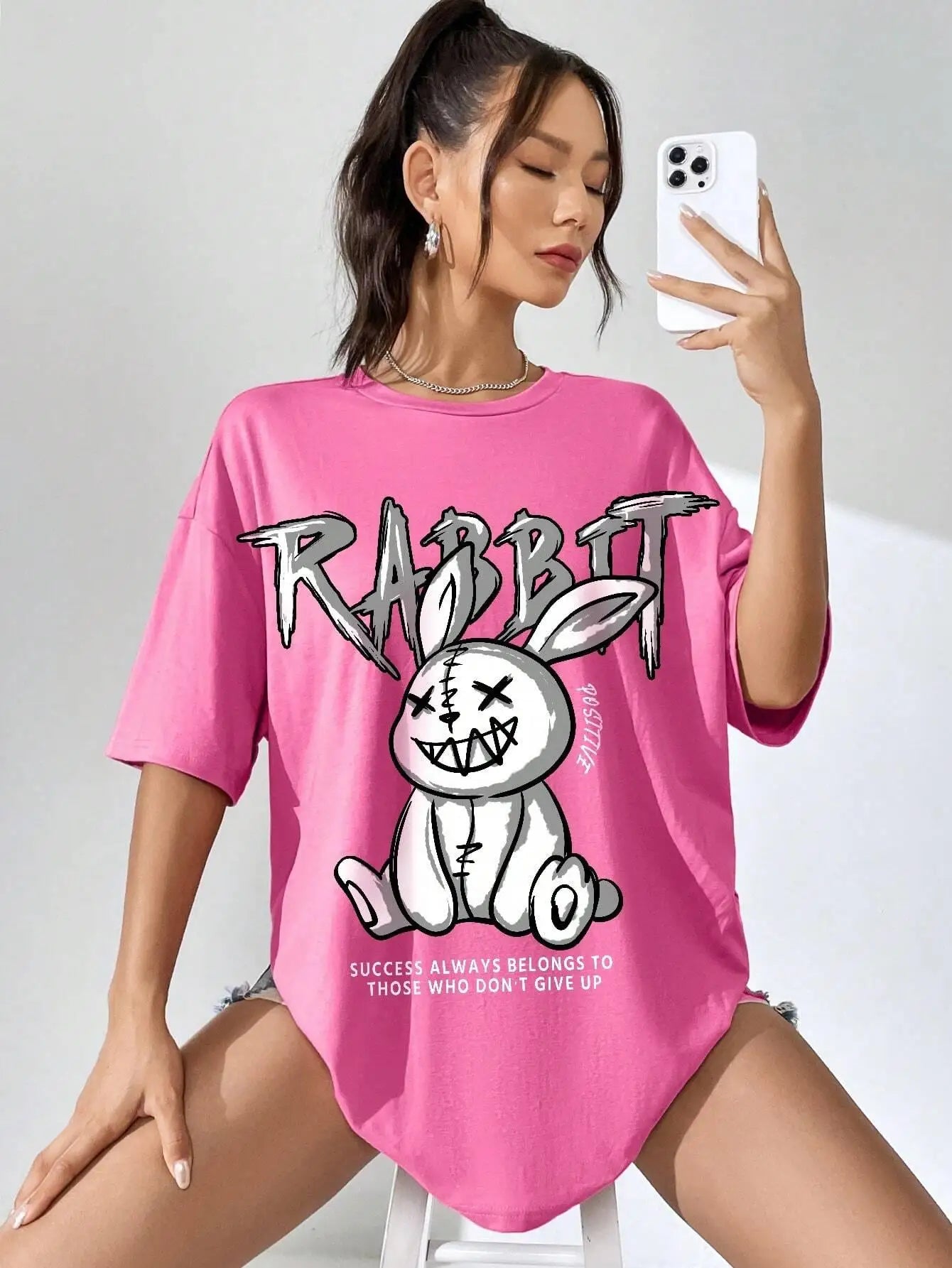 Cotton Rabbit Printed T-Shirt