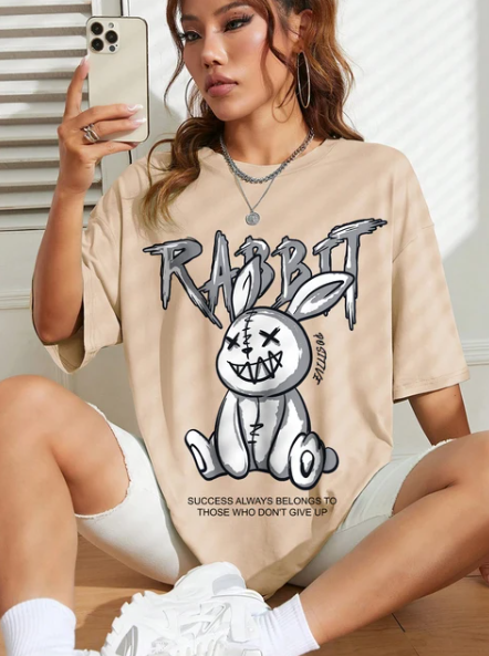 Cotton Rabbit Printed T-Shirt