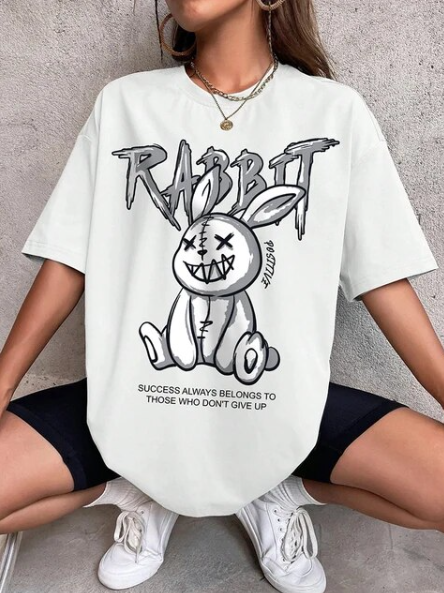 Cotton Rabbit Printed T-Shirt