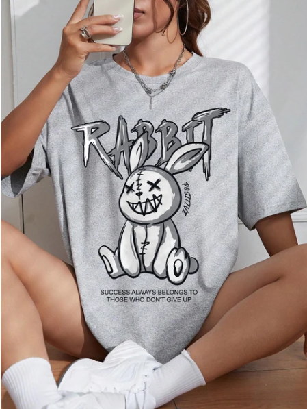 Cotton Rabbit Printed T-Shirt