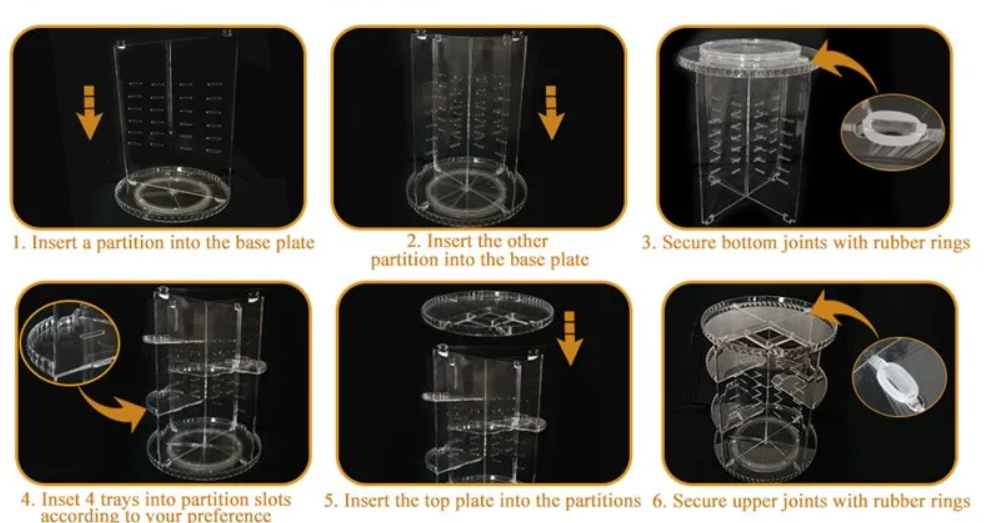 Large Rotating Makeup Organizer