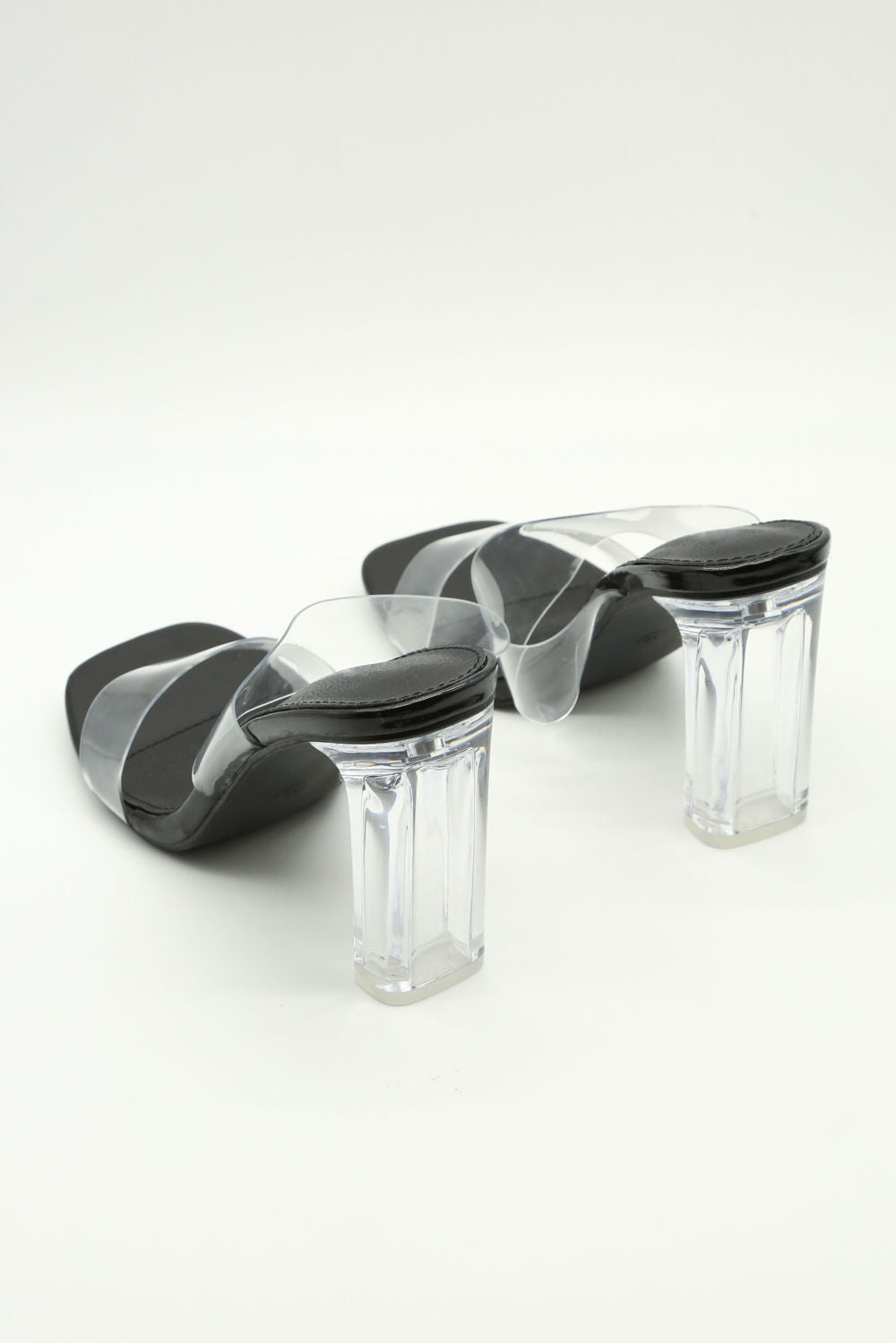 Square Toe Transparent Heeled mules