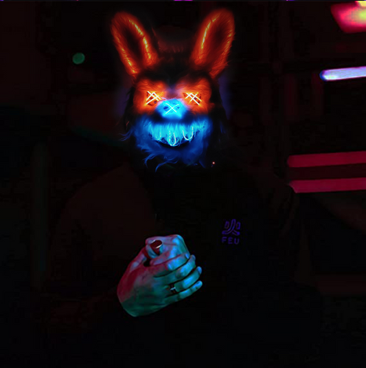 LED Halloween Rabbit Mask