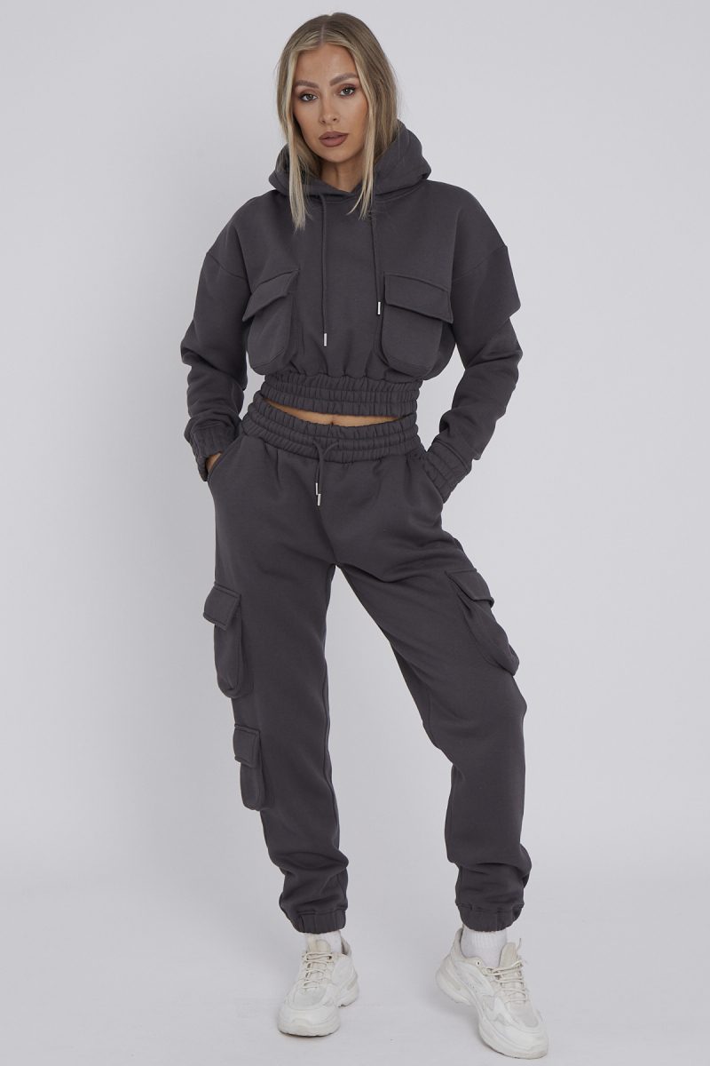 Cargo Pockets Fleece Tracksuit