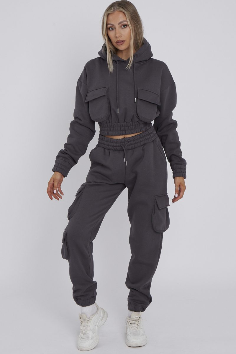 Cargo Pockets Fleece Tracksuit