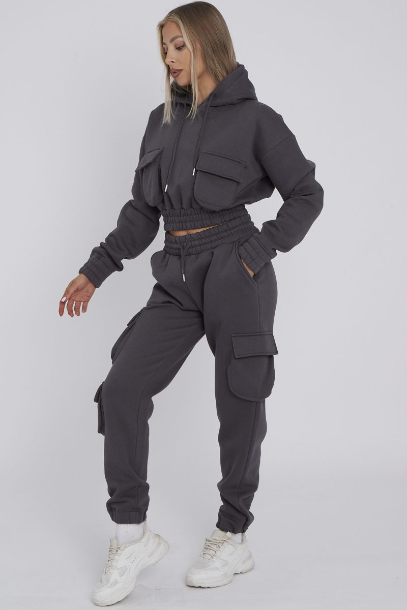 Cargo Pockets Fleece Tracksuit