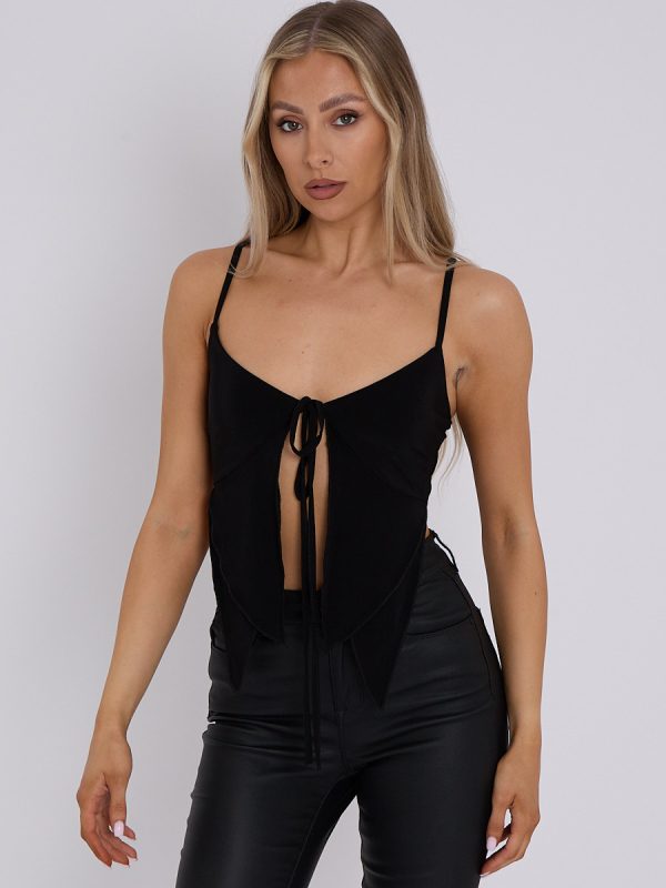 Frill Detail Slinky Bralet Crop Top