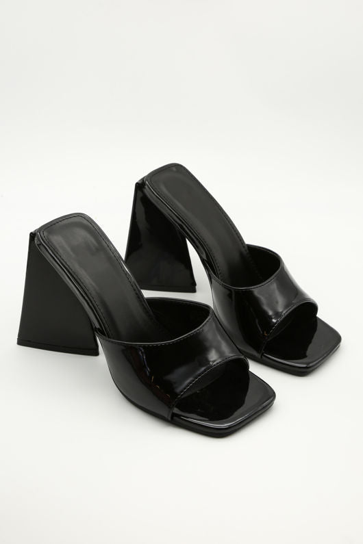 Square Toe Sculptured Block Heel