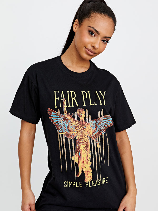 Fair Play Graphic Printed T-Shirt