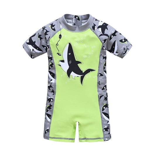 Kids One Piece Cool Print Swimwear Beach Suit