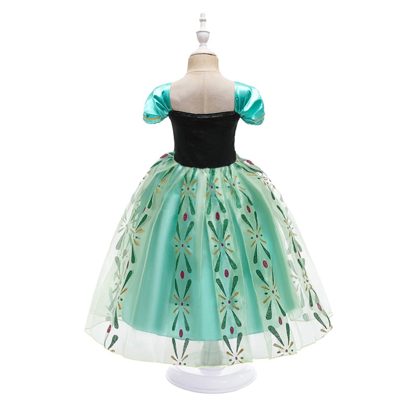 Disney Frozen Princess Anna Dresses With Wig And Accessories