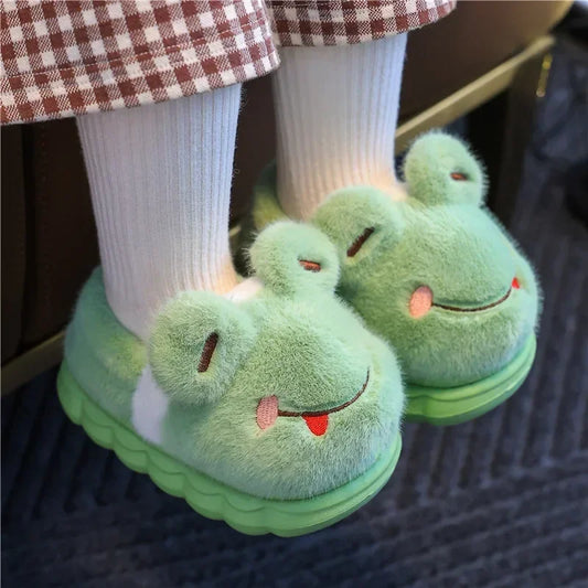 Warm Animal Non Slip Plush Slippers