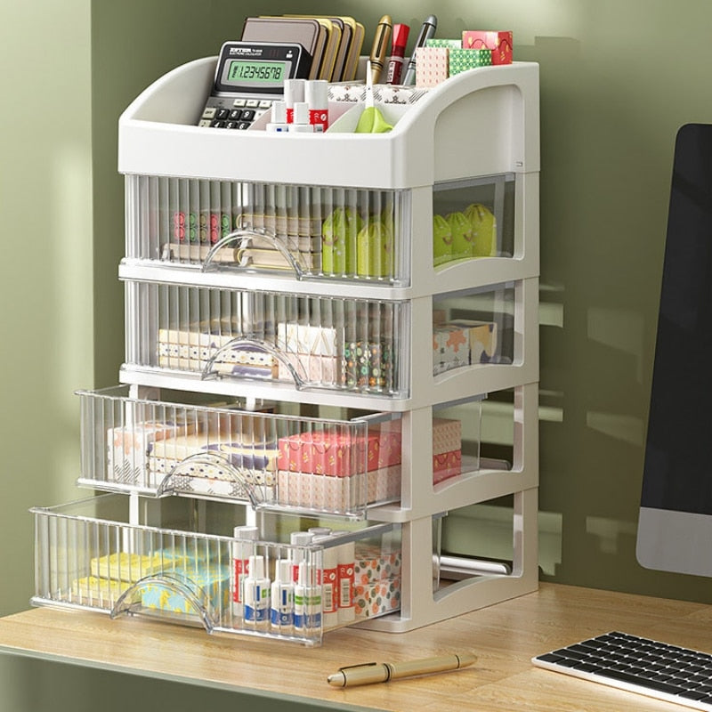 Transparent Desktop Makeup Organizer