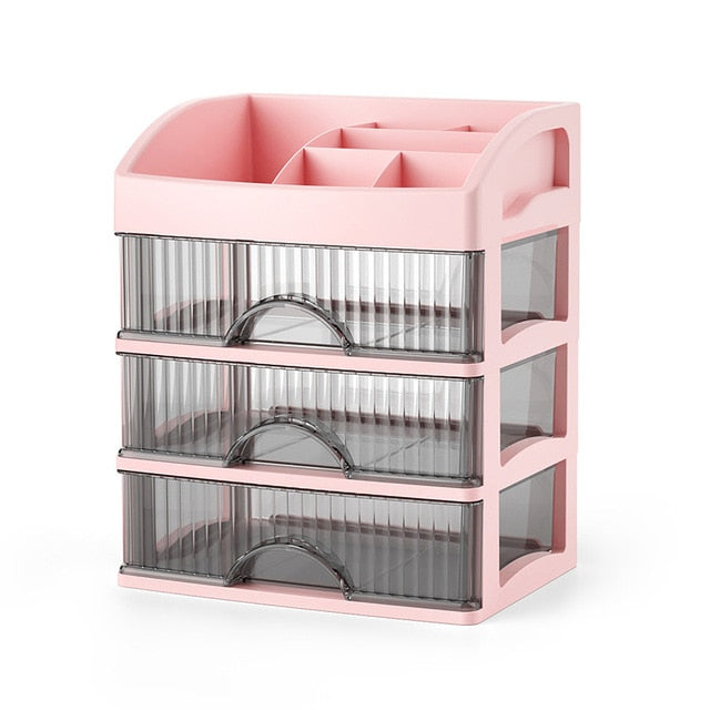 Transparent Desktop Makeup Organizer