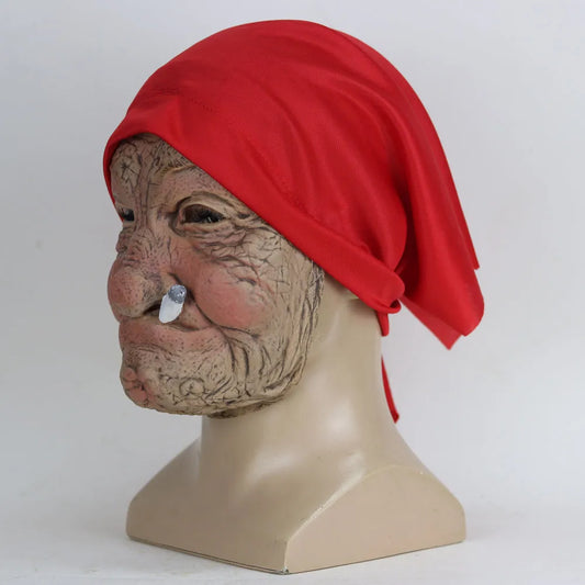 Funny Smoking Granny Mask