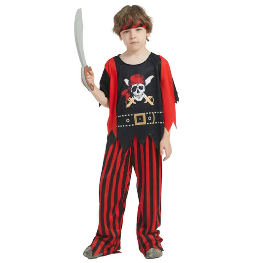 Halloween Kids Pirate Costume With Accessories