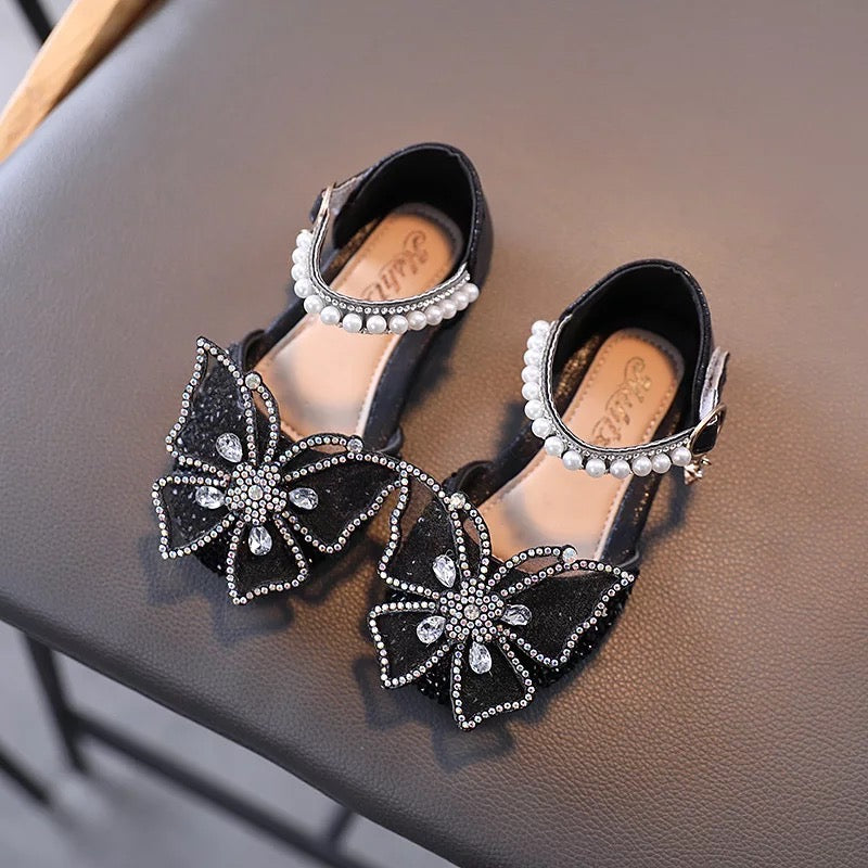 Sparkly Butterfly Sandals With Pearl Detail - Black / 6 inf - Black / 6.5 inf - Black / 7 inf - Black / 8 inf - Black / 9 inf - Black / 9.5 inf - Black / 10.5 inf - Black / 11.5 inf - Black / 12 inf - Black / 13 inf - Black / 1 jnr - Black / 1.5 jnr - Black / 2 jnr - Black / 3 jnr