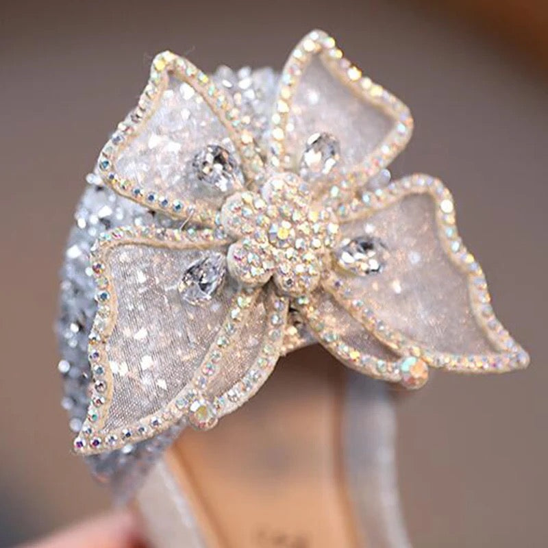 Sparkly Butterfly Sandals With Pearl Detail