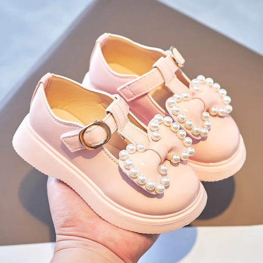 Smart Pearl Bow Shoes