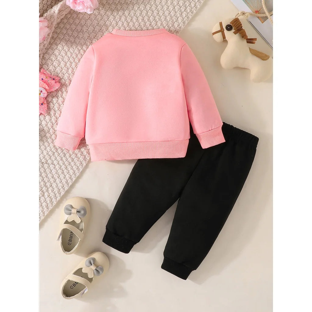 Pink Long Sleeved Unicorn Top and Pants Outfit