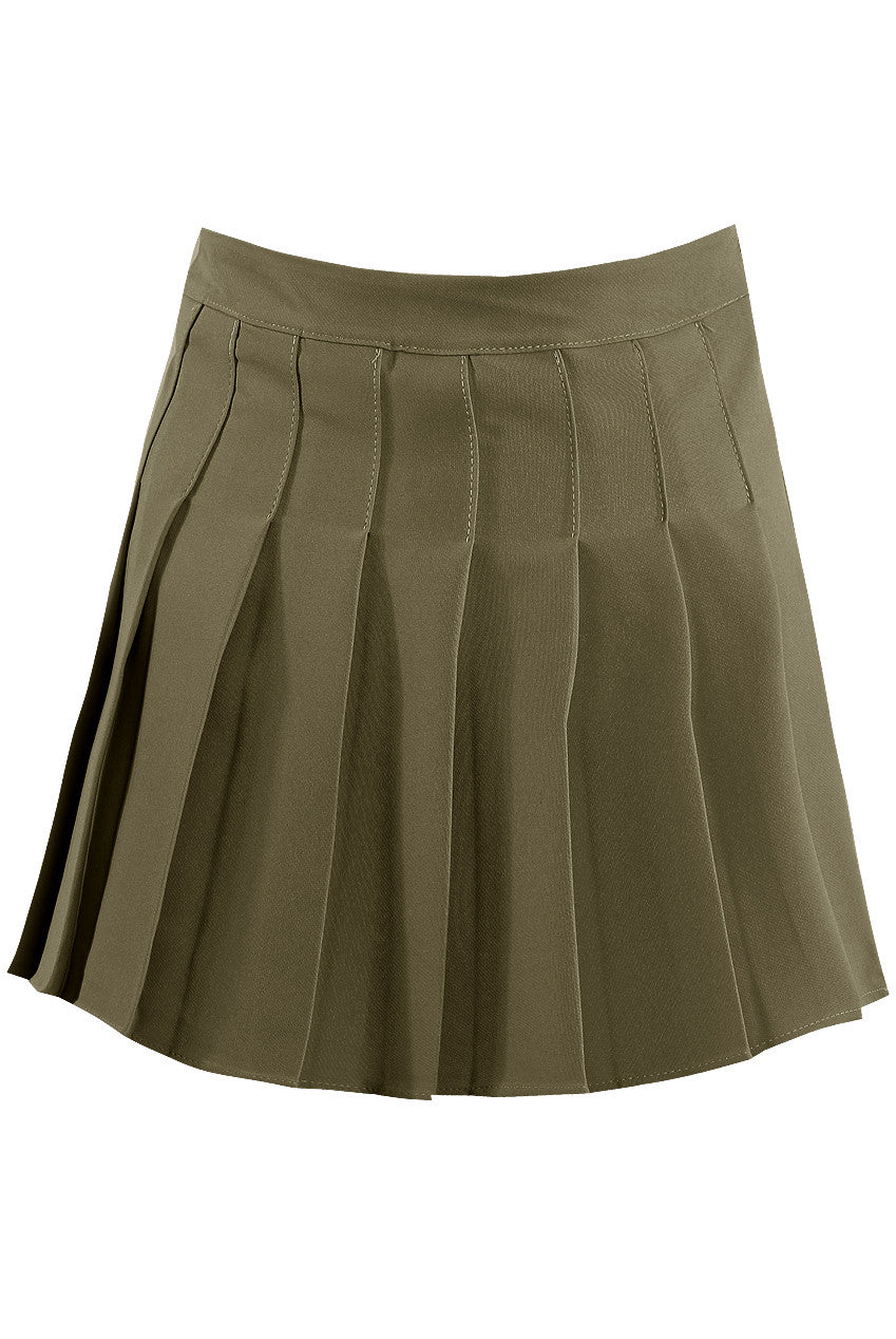 Box Pleat Mini Skirt