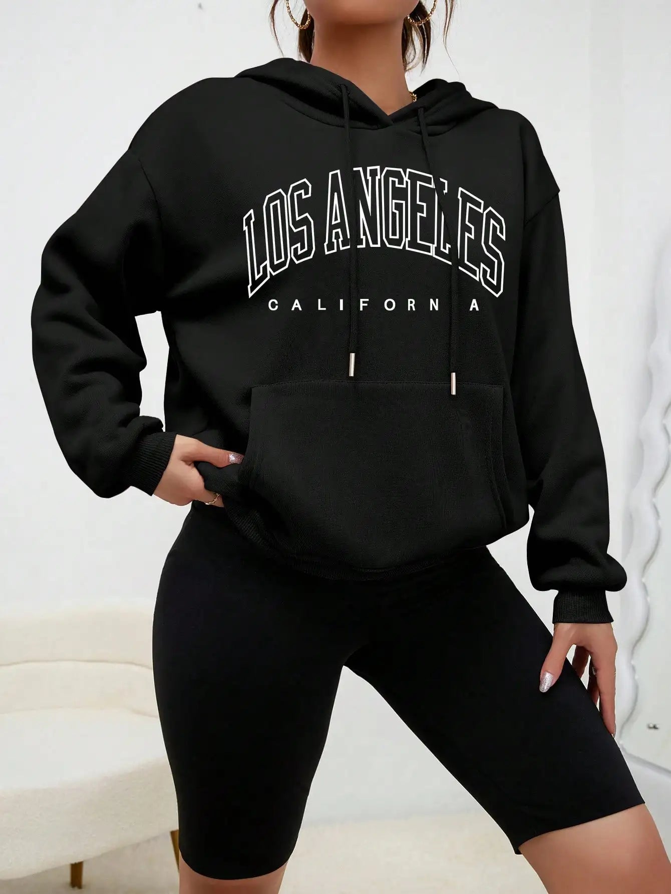 Los Angeles Letter Design Hoody