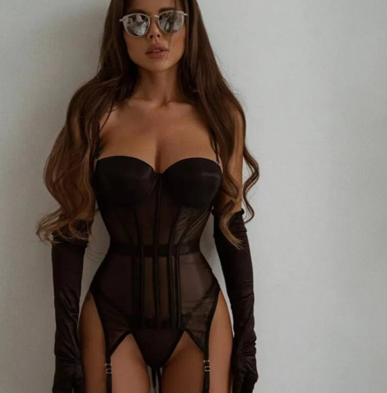 Luxury Bodysuit Backless 3 Piece Set