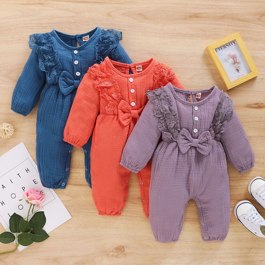 Newborn Baby Girls Bodysuit Cotton Romper