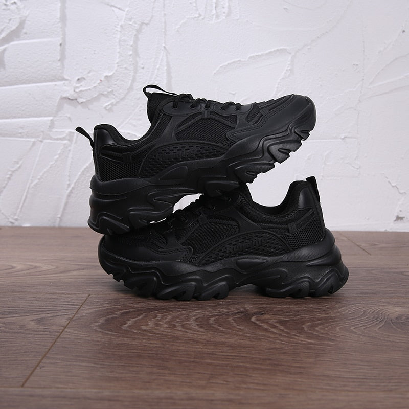 Black Thick Sole Trainers