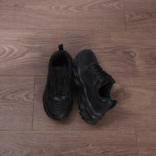 Black Thick Sole Trainers