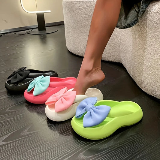 Chunky Pillow Bow Flip Flops