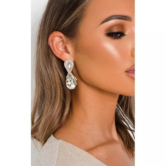 Drop Diamante Earrings